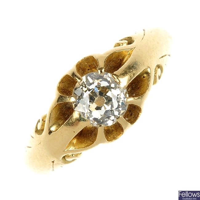 An early 20th century diamond composite ring.