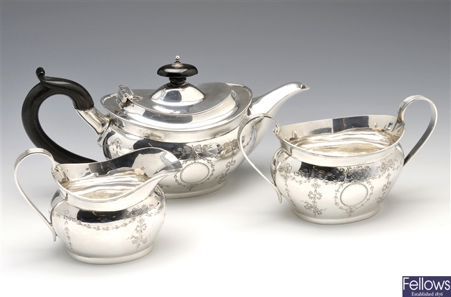 Early 20th century silver tea service.