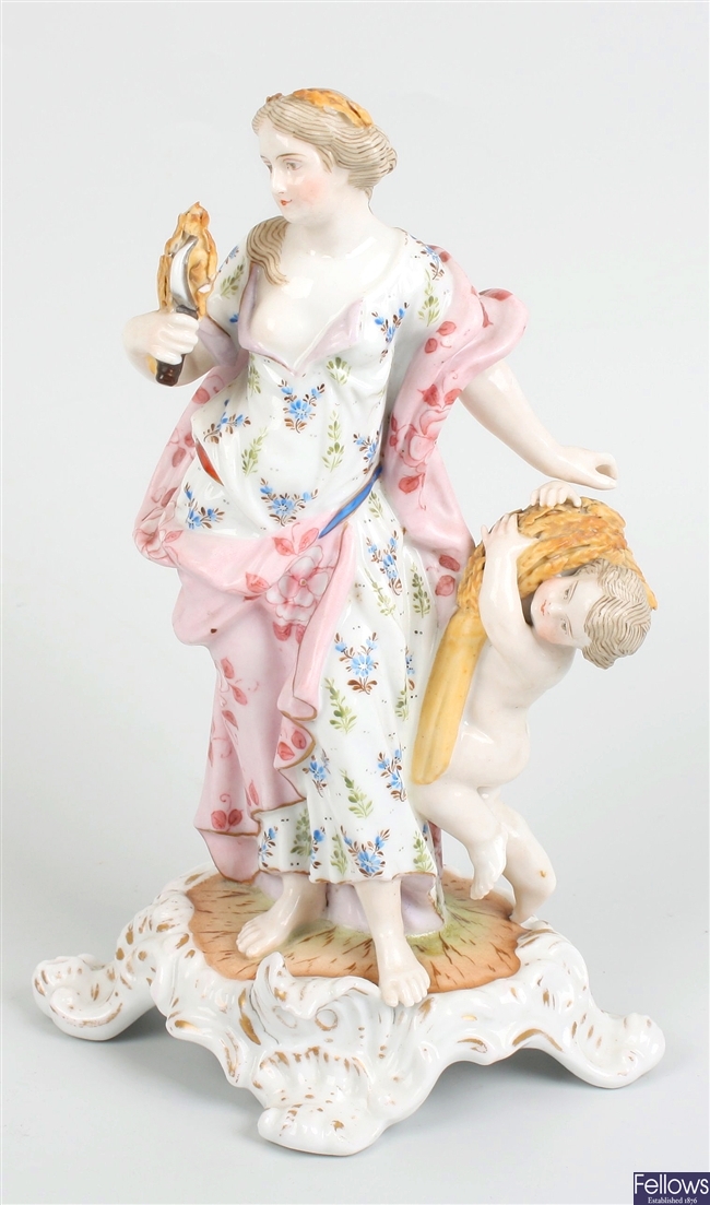 A German porcelain figure modelled as Summer