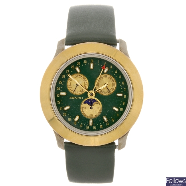 (527965-2-A) A bi-colour quartz gentleman's Zenith wrist watch.