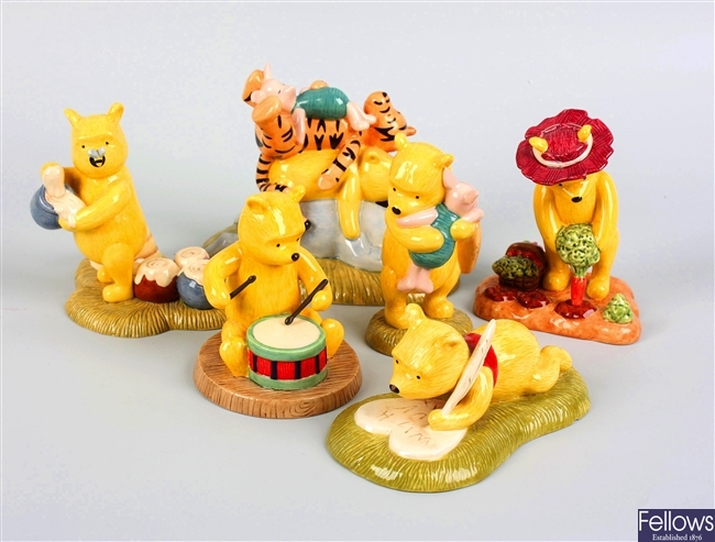 Six Royal Doulton Winnie-the-Pooh figurines