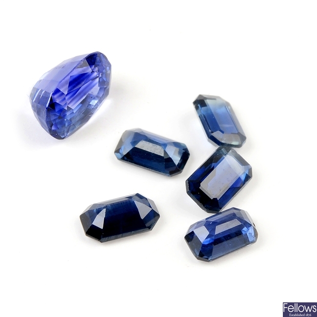 A selection of sapphires.