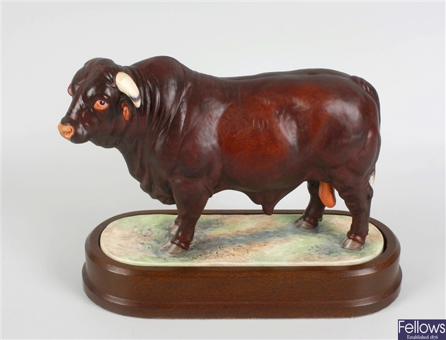A Royal Worcester limited edition Santa Gertrudis bull