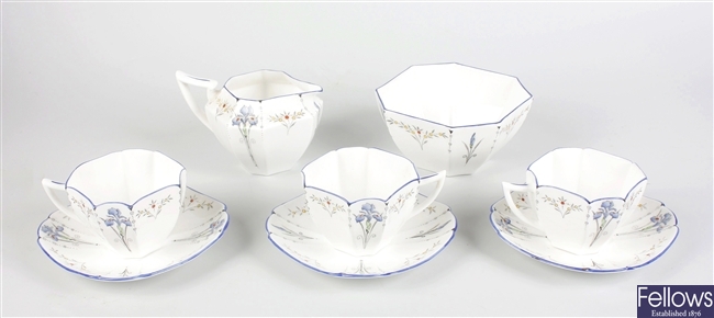  A Shelley bone china tea set