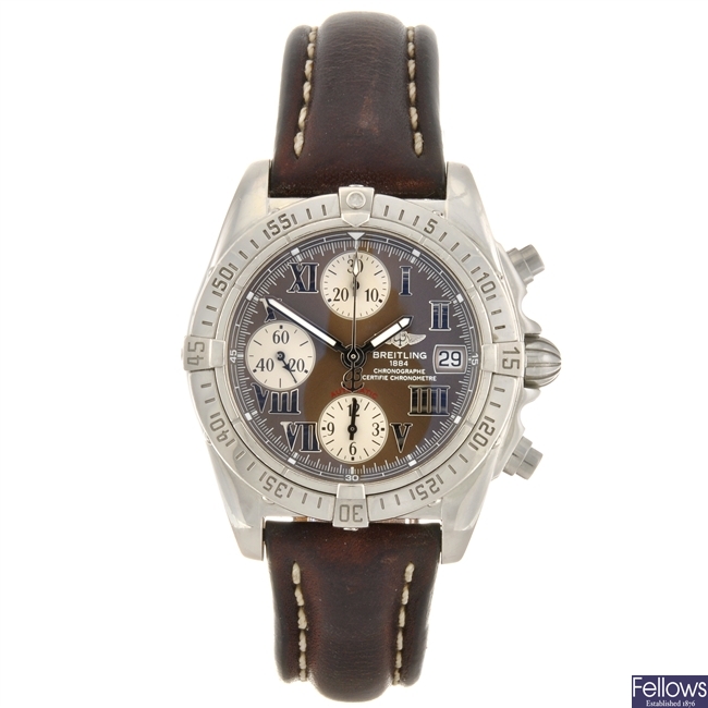 (412023148) A stainless steel automatic gentleman's Breitling Chrono Cockpit wrist watch.