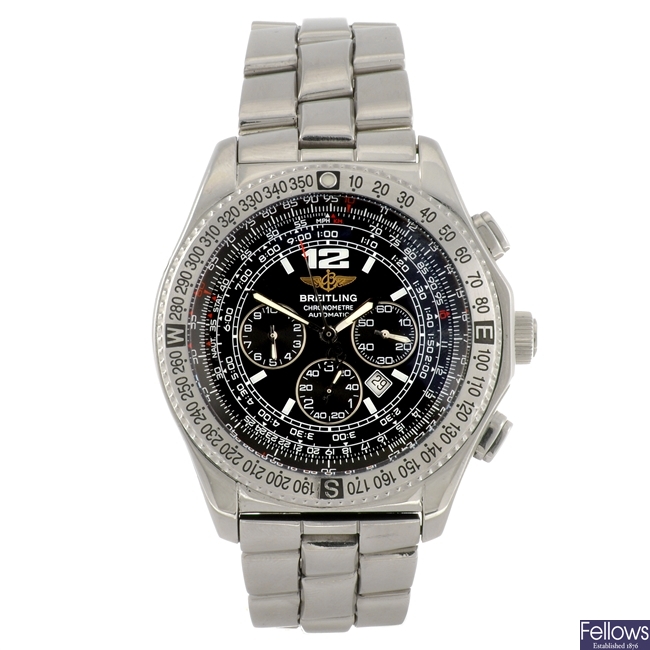 A stainless steel automatic gentleman's Breitling B-2 bracelet watch.