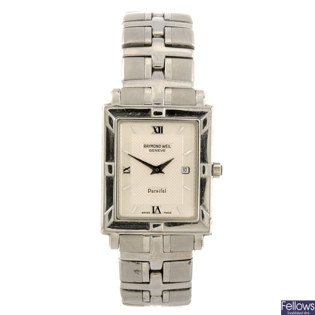 A stainless steel quartz gentleman's Raymond Weil Parsifal bracelet watch.