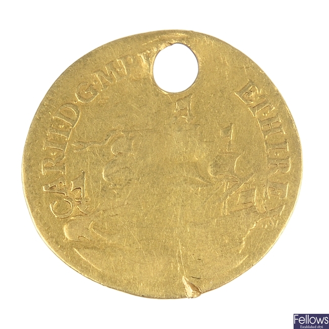 Charles II, gold Touchpiece.