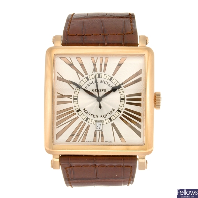 An 18k gold automatic gentleman's Franck Muller Master Square wrist watch.