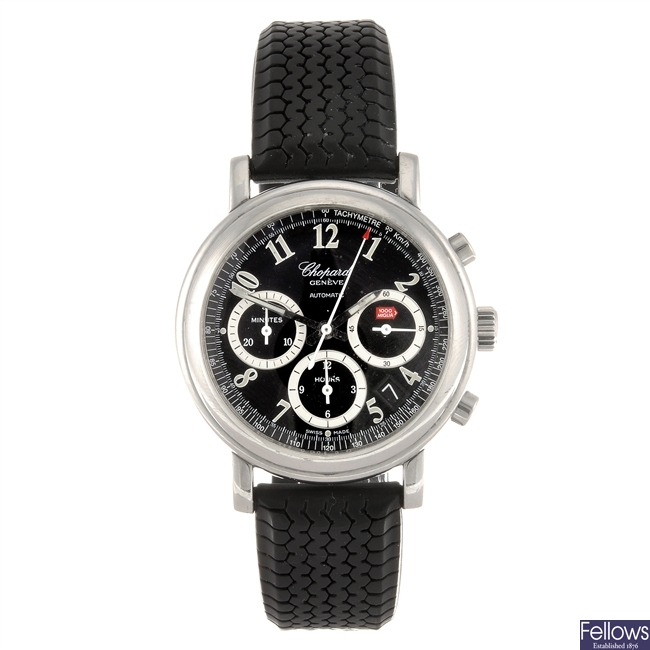 A stainless steel automatic gentleman's Chopard Mille Miglia wrist watch.