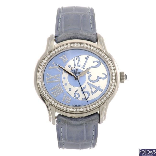 A stainless steel automatic Audemars Piguet Millenary wrist watch.