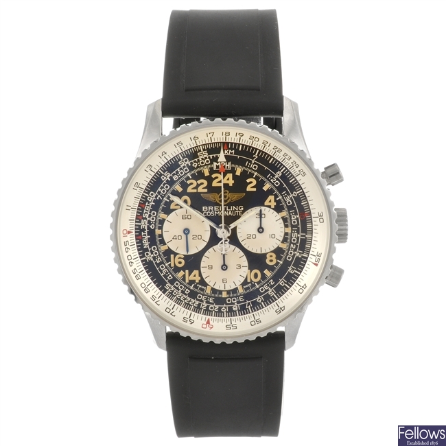 A stainless steel manual wind gentleman's Breitling Cosmonaute wrist watch.