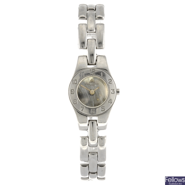 A stainless steel quartz lady's Baume & Mercier Linea bracelet watch.