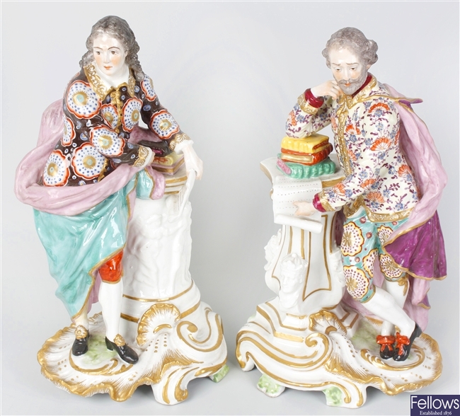 A pair of 19th century Chelsea style figures