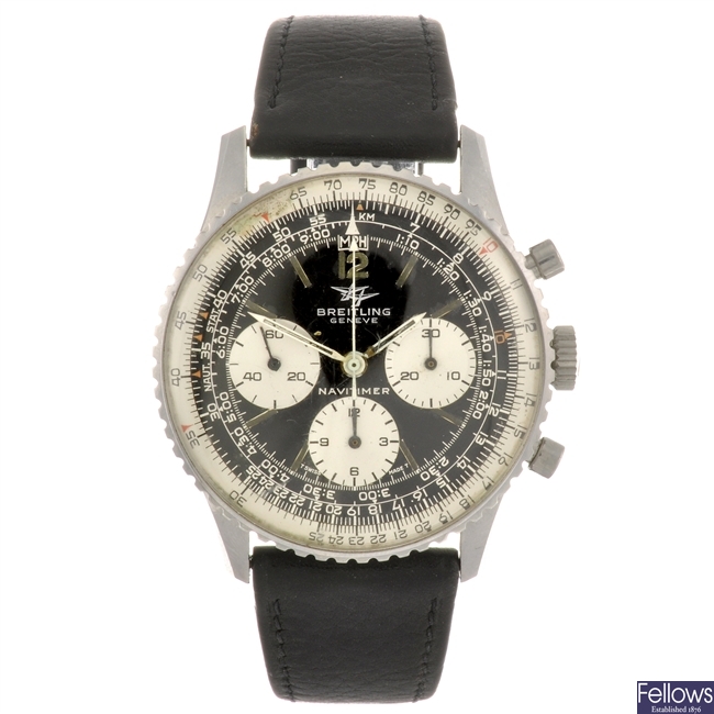 A stainless steel manual wind chronograph gentleman's Navitimer 806 wrist watch.