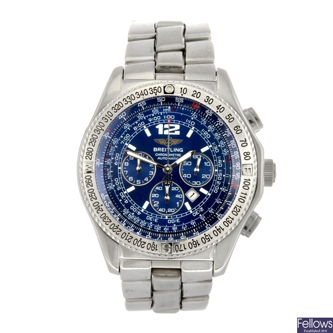 A stainless steel automatic gentleman's Breitling Professional B2 bracelet watch.