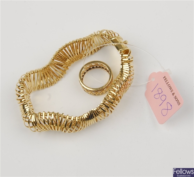 (116190850) ring link bracelet, ring cluster ring