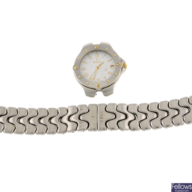 A stainless steel Ebel Sport Wave bracelet watch. A/F.