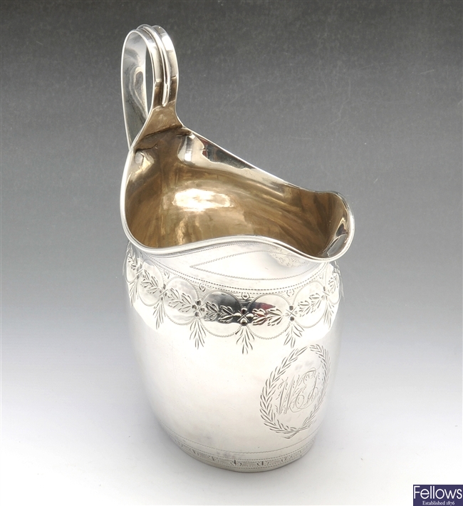An early nineteenth century silver cream jug.
