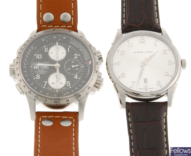 A group of Hamilton watches.