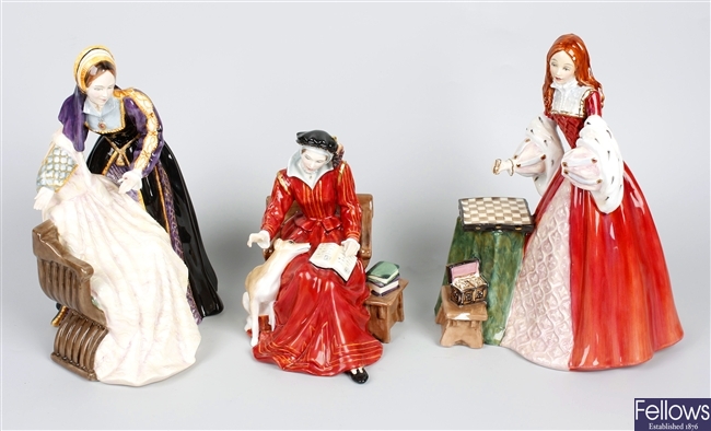 A collection of nine Royal Doulton figures