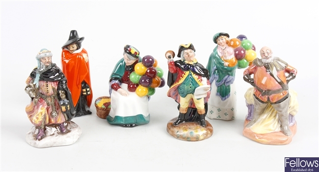 A collection of six Royal Doulton figurines