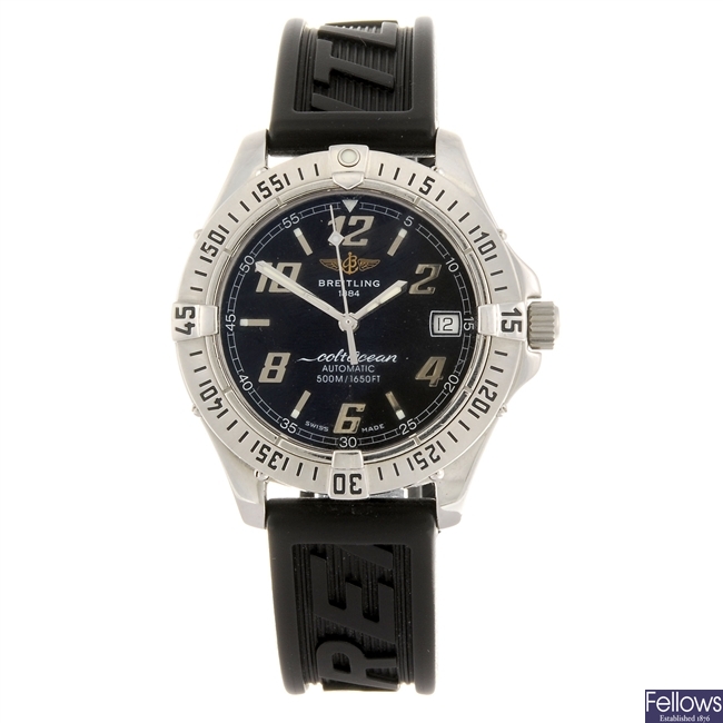 A stainless steel automatic gentleman's Breitling Colt Ocean wrist watch.