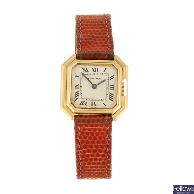 An 18k gold manual wind Cartier Ceinture wrist watch.