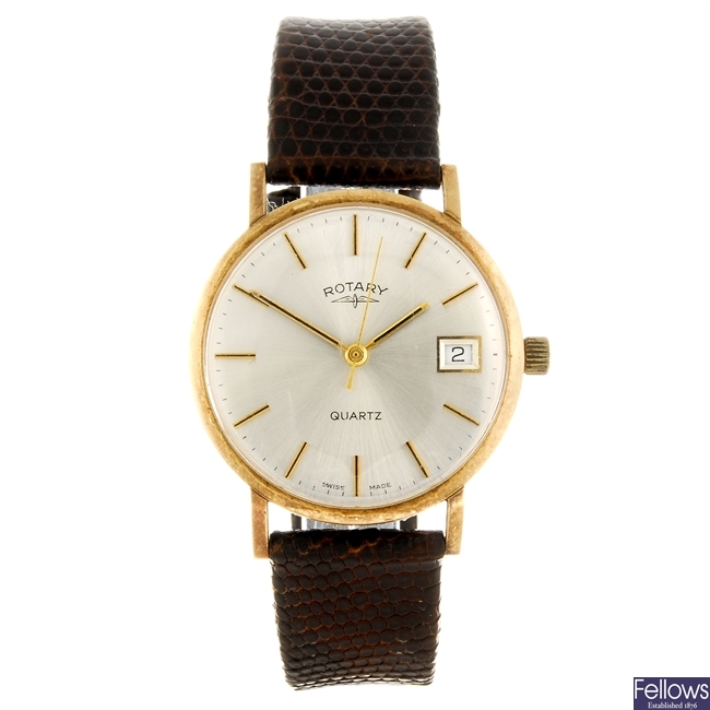 Rotary quartz gold online watch mens