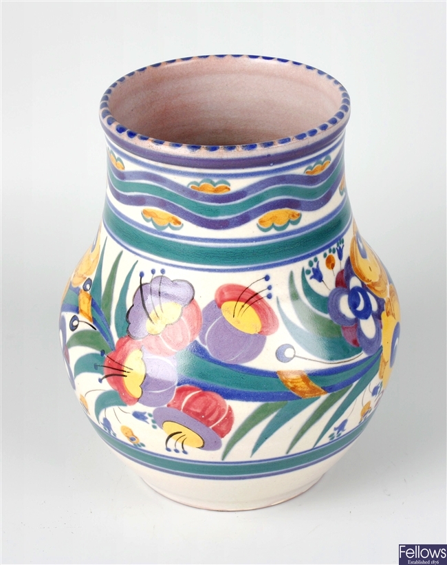 A large Carter Stabler Adams Poole pottery vase