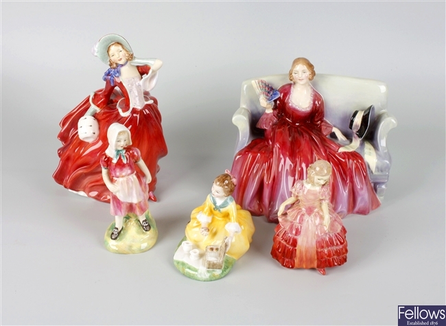 A group of six Royal Doulton figures