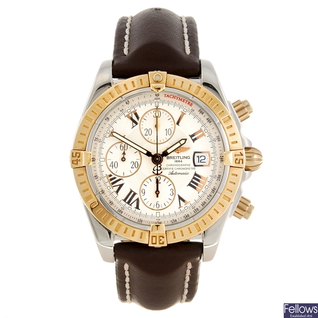 (708009092) A bi-metal automatic chronograph gentleman's Breitling Chronomat Evolution wrist watch.