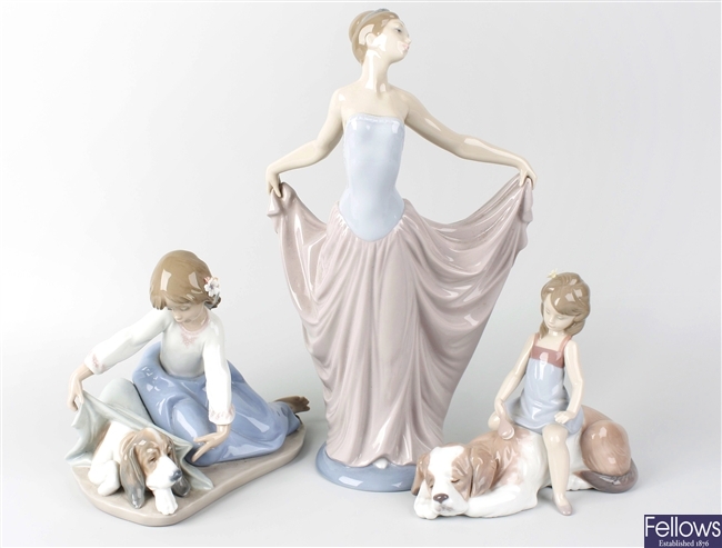 A Lladro Closing Scene Porcelain sculpture for sale at auction