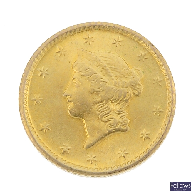 USA gold Dollar 1853.