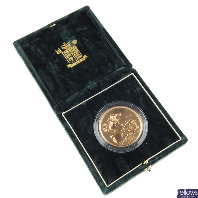 Elizabeth II, gold Five-Pounds 1995.