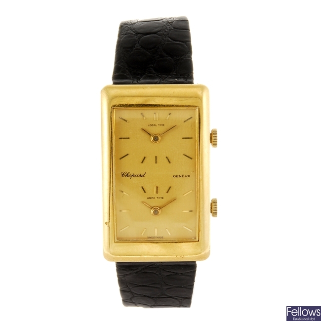 An 18k gold manual wind Chopard wrist watch.