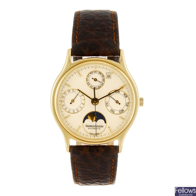An 18k gold gentleman's Jaeger-LeCoultre wrist watch.