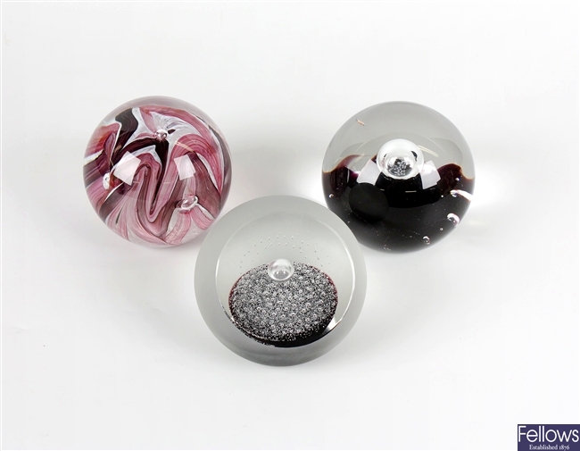 Four boxed Caithness paperweights