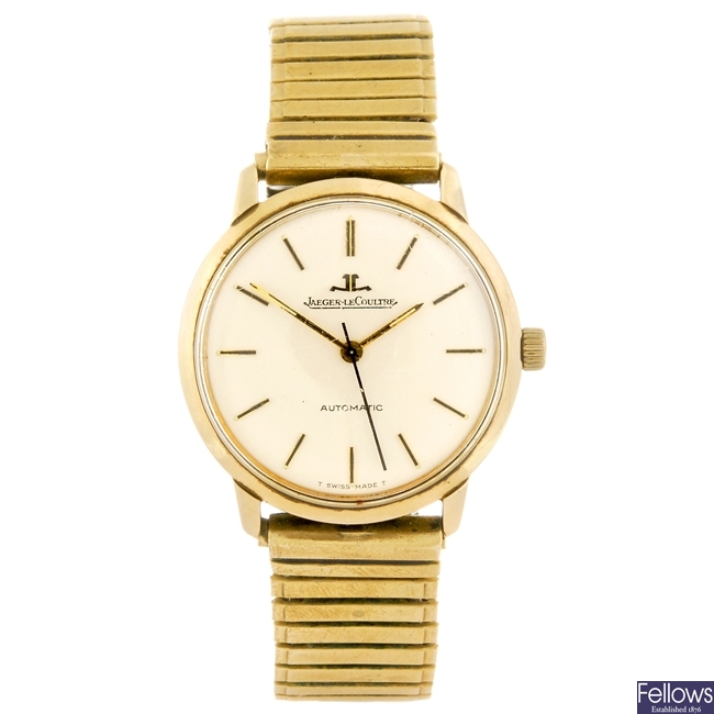 A 9ct gold automatic gentleman's Jaeger-LeCoultre wrist watch.