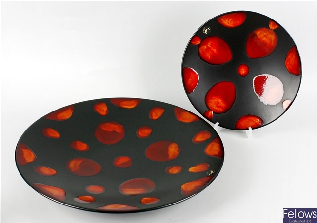 Two Poole pottery 'Galaxy' dishes