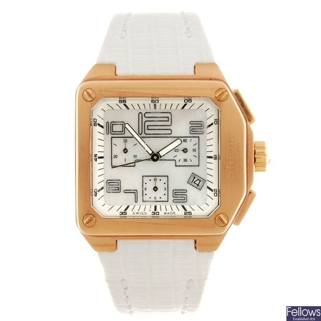 LOT 240 A gold plated quartz chronograph lady s Breil Milano