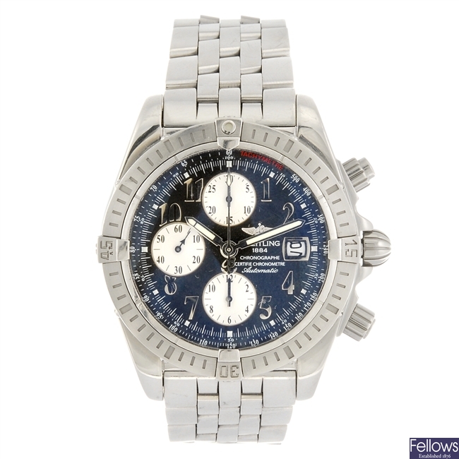 (707005922) A stainless steel automatic gentleman's Breitling Chronomat Evolution bracelet watch.