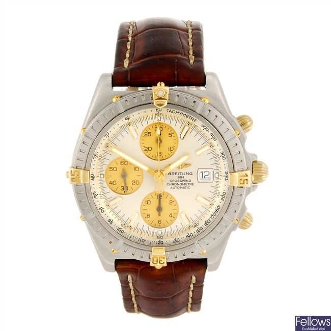 (805007110) A stainless steel automatic chronograph gentleman's Breitling Crosswind wrist watch.