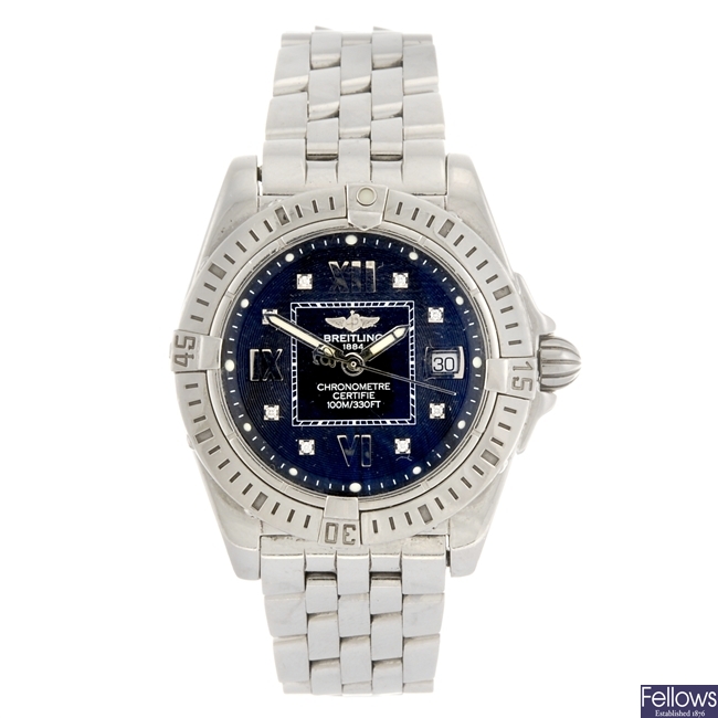 (902008996) A stainless steel quartz lady's Breitling Windrider Cockpit Lady bracelet watch.