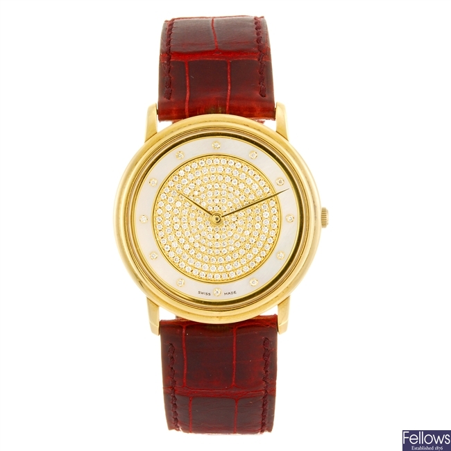 An 18k gold manual wind gentleman's Blancpain ultra thin wrist watch.