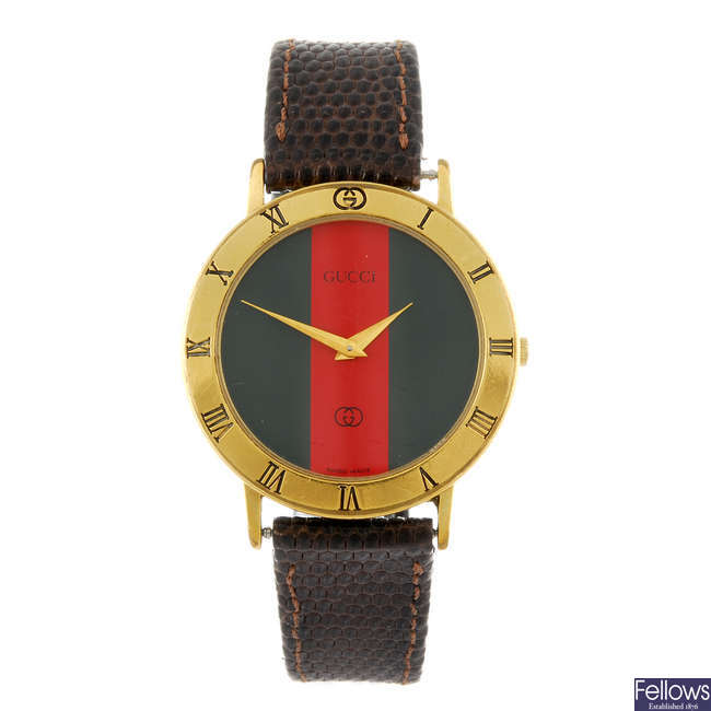 GUCCI - a gentleman's 3001M wrist watch. 