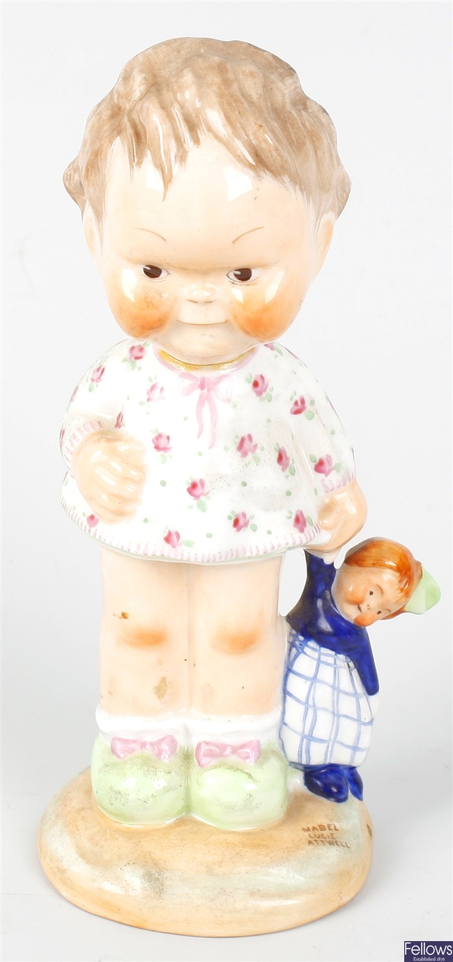 LOT:114 | 'The Toddler', a Shelley Mabel Lucie Atwell figure