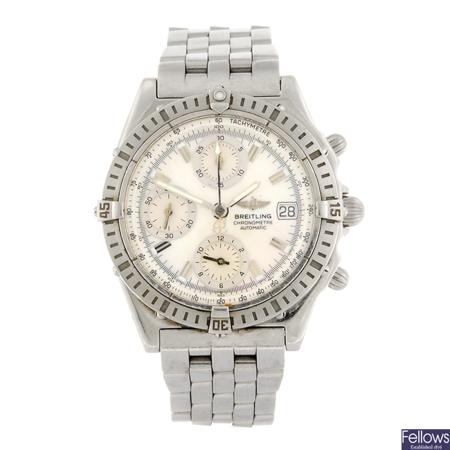 (113224692) A stainless steel automatic gentleman's Breitling Chronomat bracelet watch.
