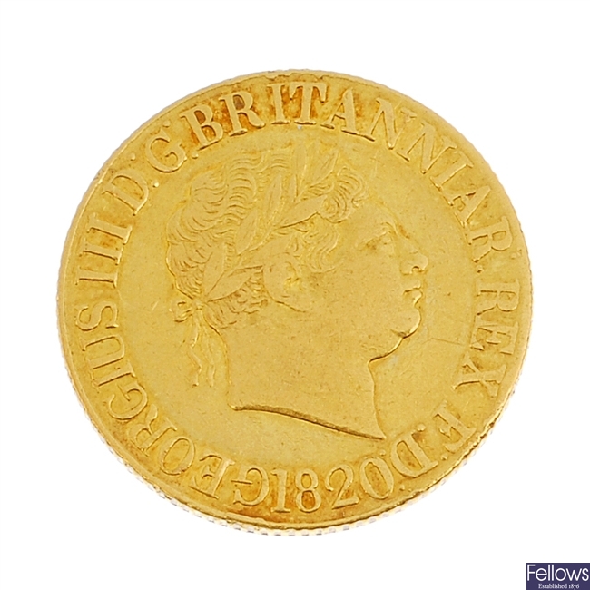 George III, Sovereign 1820 (S 3785C). 