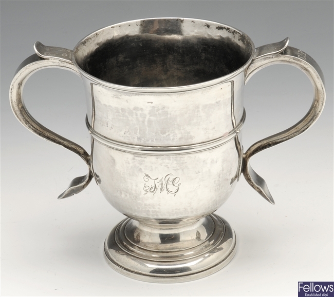 A George II Silver twin handled cup.